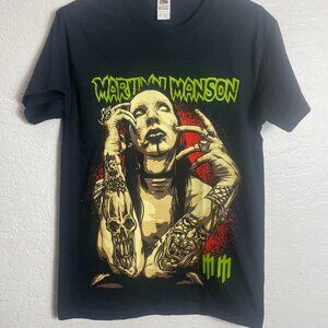 Marylin Manson Modern Vintage Graphic T Shirt Unisex Adult Black
